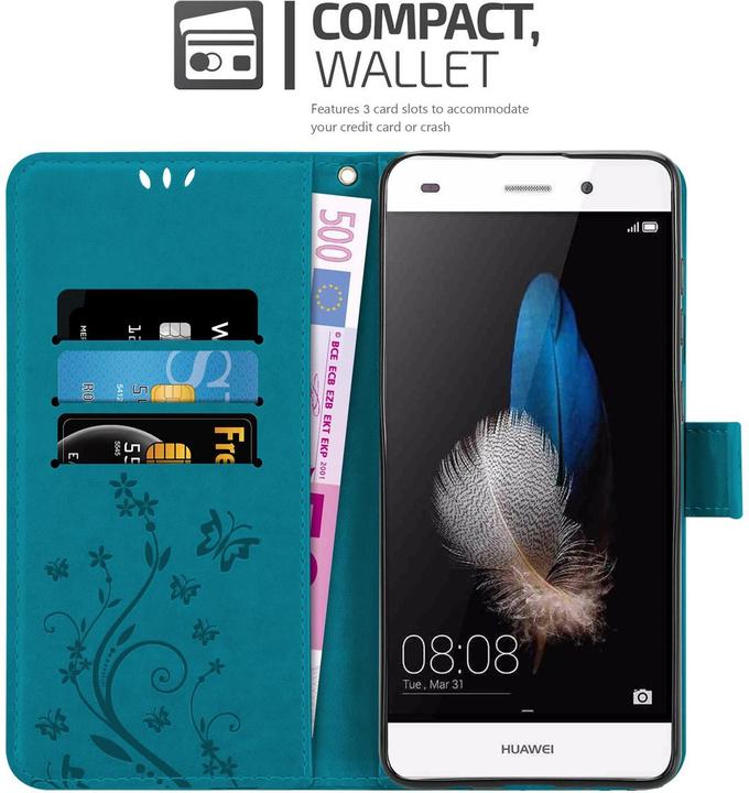 Productafbeelding Cadorabo Bloemen Boekomslag (Huawei P8 Lite)