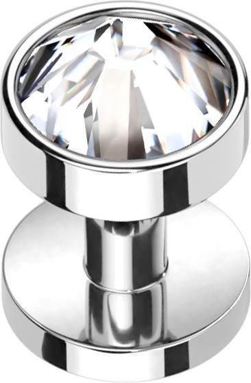 Produktbild Star Piercing Skin Diver silber mit Kristall silber (Titan G23, ohne Messing)