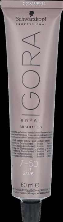 Produktbild Schwarzkopf Professional Igora Royal - 7-50 Mittelblond Gold Natur (Blond, Gold)
