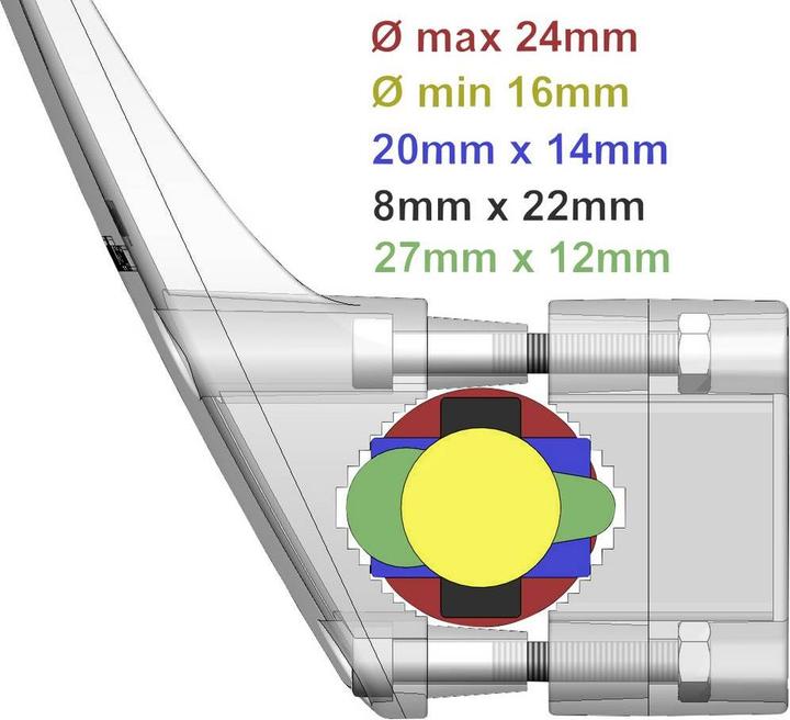 Produktbild HP Autozubehör Türklinkenaufsatz clean4health Kunststoff glasfaserverstärkt Ø 16 - 24 mm (Türgriff)