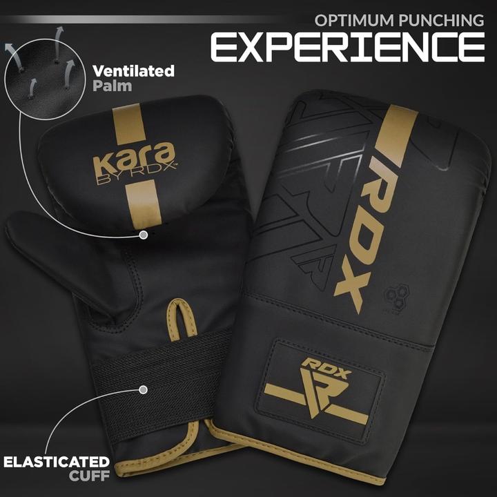 Actual product image Rdx Boxing Bag Mitts F6 Matte Golden (4 OZ)