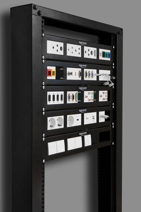 Immagine prodotto Delock Easy 45 48,30 cm (19") pannello patch tagliato 4 x 90,5 x 45,2 mm, 2 U, nero