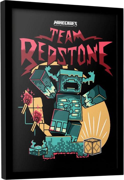 Image du produit Minecraft - Poster encadré TEAM REDSTONE