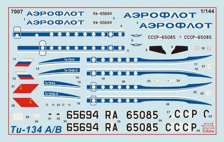 Produktbild Tamiya 1:144 Passagier-Flugz.Tupolev Tu-134B67