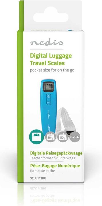 Produktbild Nedis Digital-Gepäck-Waage | 50 kg | Tara Funktion (Kofferwaage)