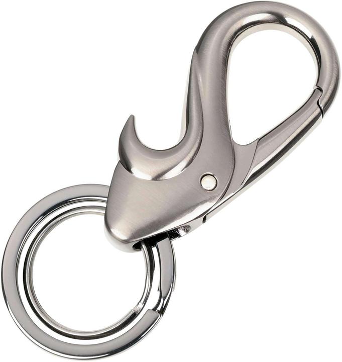 Produktbild Troika DROP Schlüsselanhänger mit 2 Ringen, Karabiner, Flaschenöffner, gunmetal