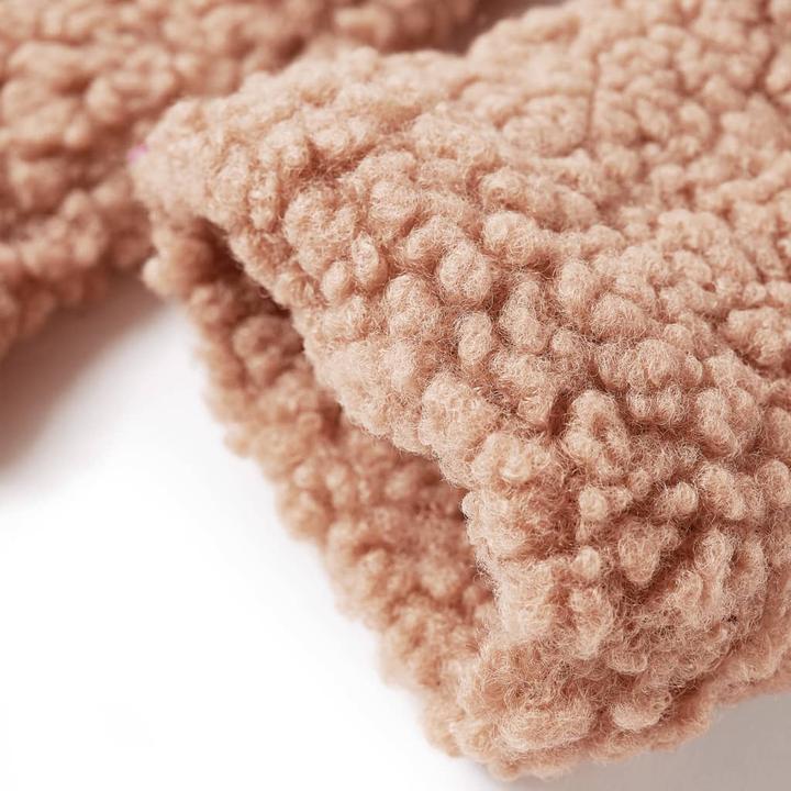 Image du produit VidaXL Veste à capuche enfant en fausse fourrure Teddy Cognac clair (116)