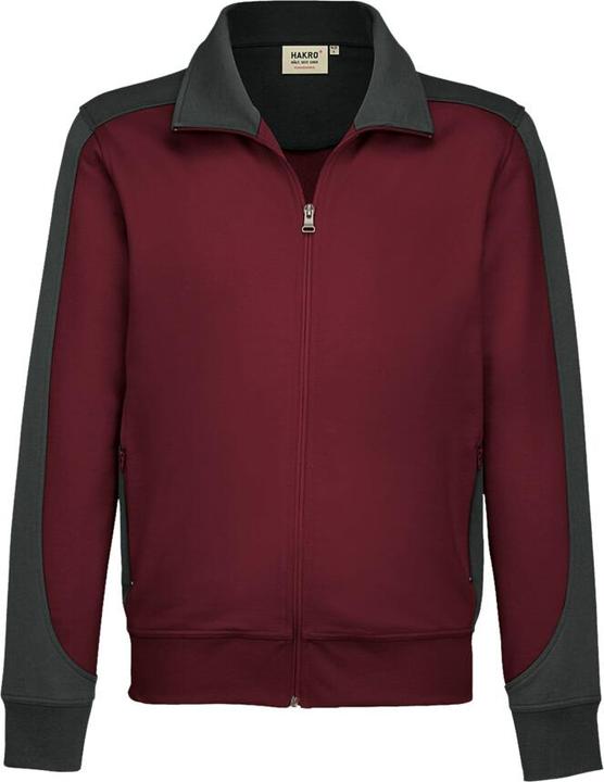 Immagine prodotto Hakro Giacca felpata Contrast Perf rosso vino/antracite taglia 5XL (5XL)