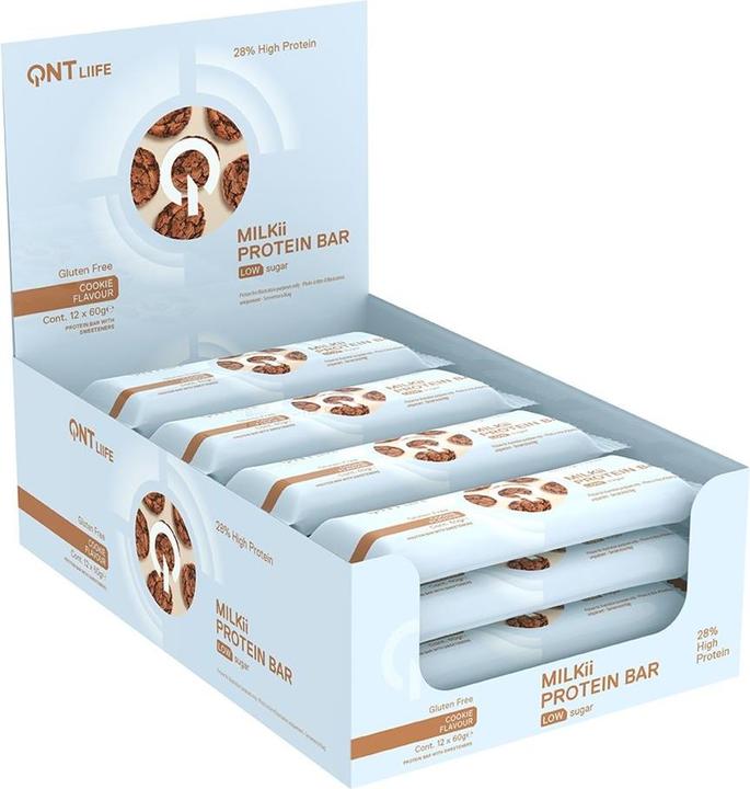 Produktbild QNT Milkii Protein Bar 12x60g (Cookie, 12 Stk., 720 g)