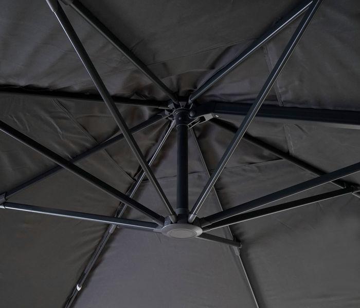 Actual product image Mendler Gastronomy traffic light umbrella HWC-A96, 3x4m (Ø5m) polyester/aluminium, anthracite without (1.04 m)