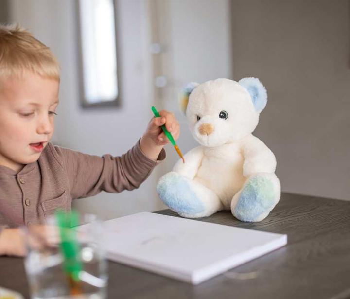 Image du produit Teddykompaniet Ours en peluche Charlie crème, 25 cm
