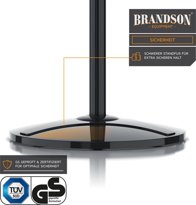 Produktbild Brandson Standventilator 45,5cm Ø, DC, leise, Fernbedienung, energiesparend, Oszillation, 25 Stufen, schwarz (60 dB)