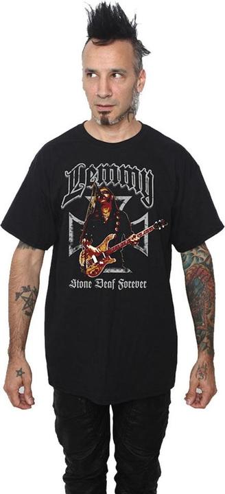 Produktbild Lemmy Iron Cross Stone Deaf Forever TShirt (S)