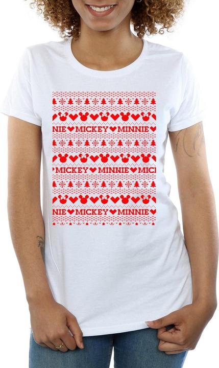 Immagine prodotto Disney Mickey And Minnie Christmas Fair Isle Maglietta Donna (M)