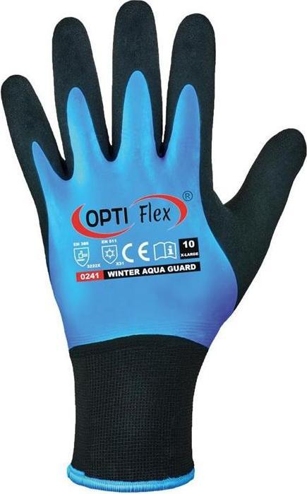 Produktbild Opti Flex Handschuhe Winter Aqua Guard Grösse 8 schwarz/blau EN 388, EN 511 PSA-Kategorie II (8)