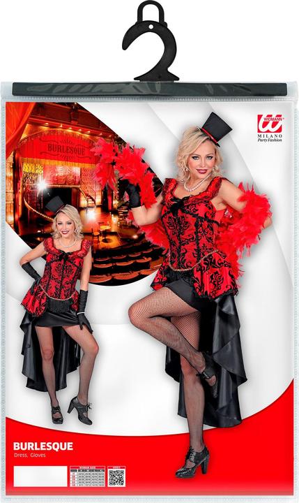 Actual product image Widmann Ladies burlesque costume with dress, gloves (L)