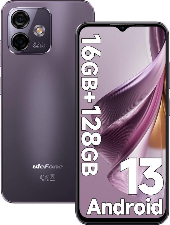 Actual product image Ulefone Note 16 Pro (128 GB, Violet, 6.52", Hybrid Dual SIM, 50 Mpx, 4G)