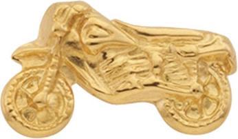 Muau Stud earrings yellow gold 750, 6x11mm (Gelbgold)