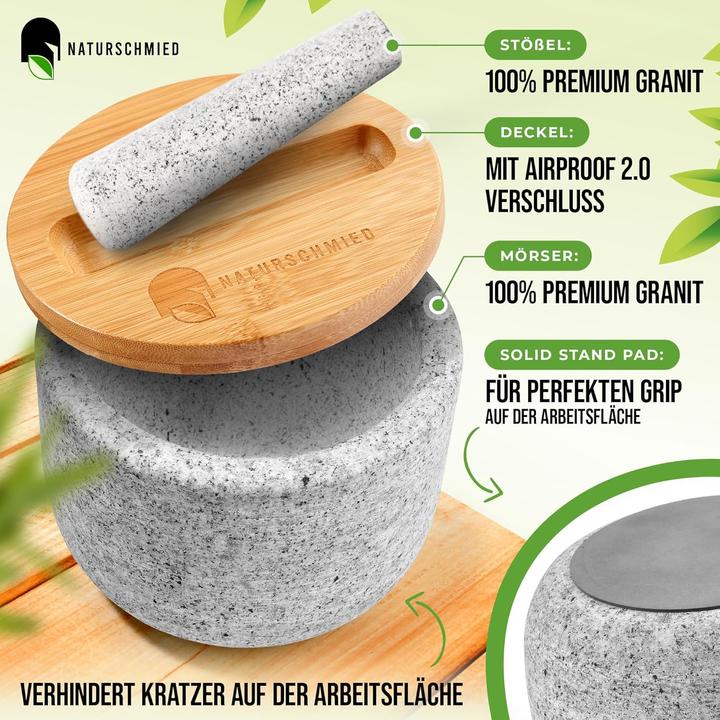 Produktbild Naturschmied Mörser mit Stössel & Deckel