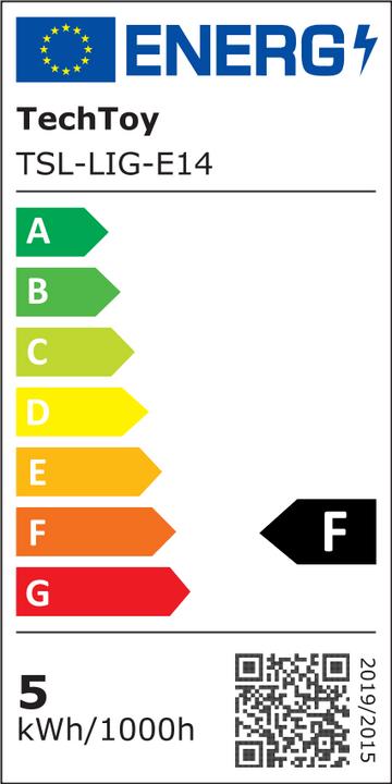 Energy Label Tesla TSL-LIG-E14 (E14, 4.50 W, 350 lm, 1 x, F)