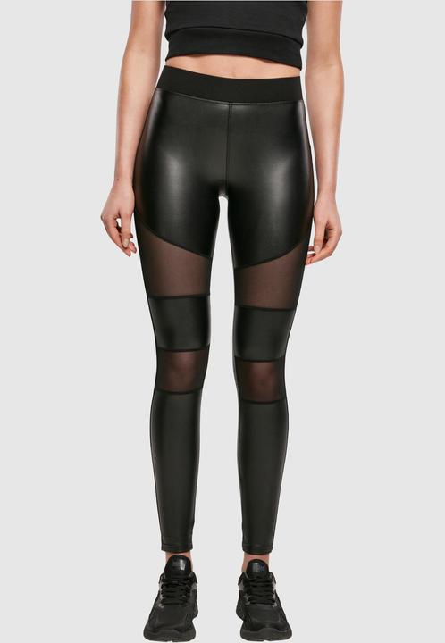 Produktbild Urban Classics Ladies Tech Mesh Faux Leather Leggings (4XL)