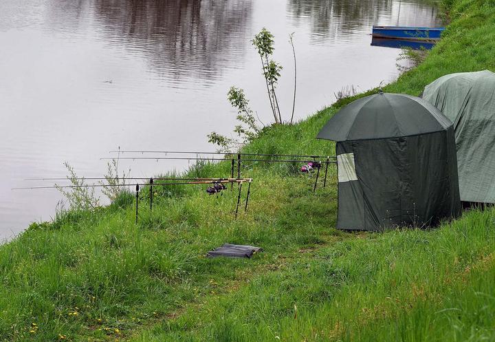 Actual product image Wiltec Fishing umbrella 250cm umbrella tent side wall fishing fishing umbrella windbreak (2 m)