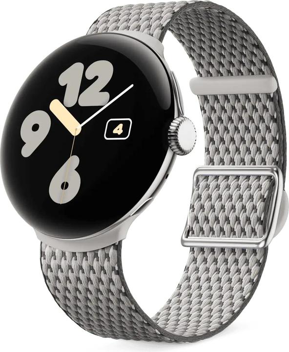 Google Armband (41 mm, Edelstahl, recyceltes Polyester-Garn)