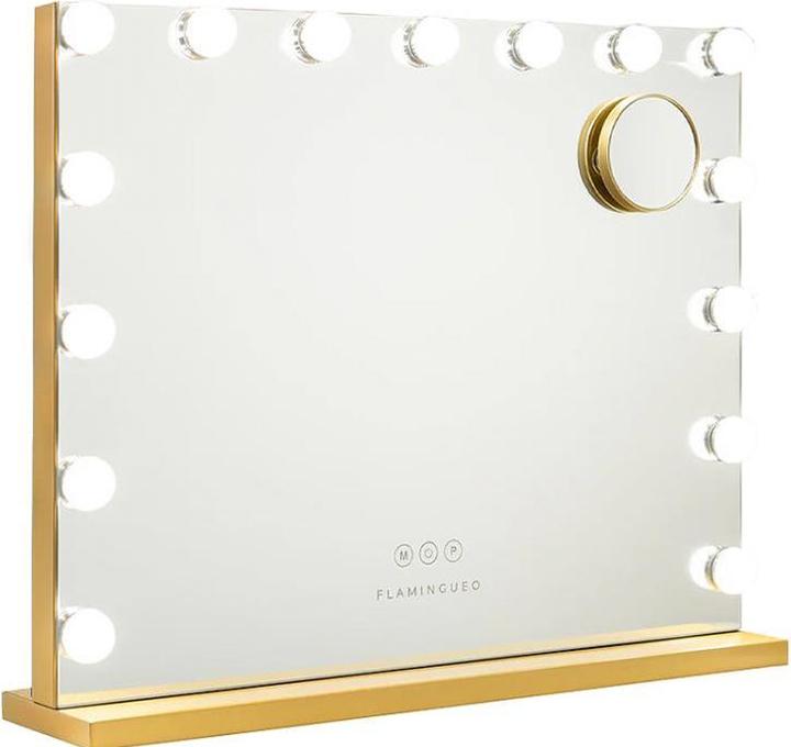 Produktbild TOP XL Schminkspiegel Gold (58 x 46 x 12 cm)