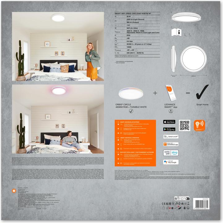 Immagine prodotto Ledvance Smart+ Orbis Circle bianco 46 cm Nero 36W 1500 lum TW+RGB (2400 lm)