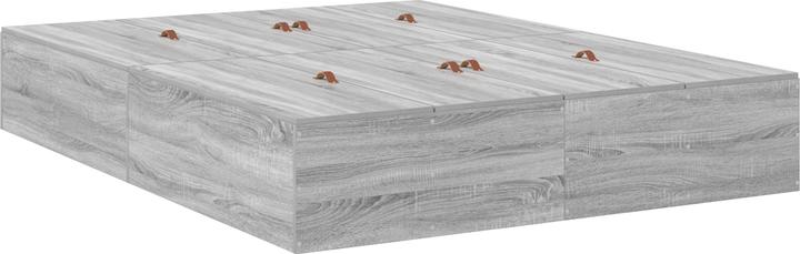 Actual product image VidaXL Storage bed grey Sonoma 140x200 cm (140 x 200)