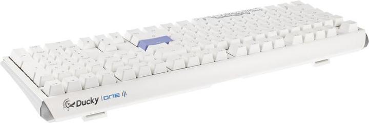 Produktbild Ducky One 3 Classic Pure White Gaming Tastatur, RGB LED - MX-Red (US) (US, Kabelgebunden)