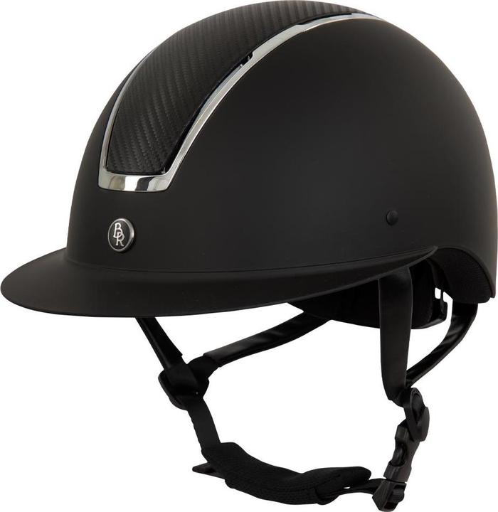 Actual product image BR Equestrian Equipment riding helmet with polo visor omega painted