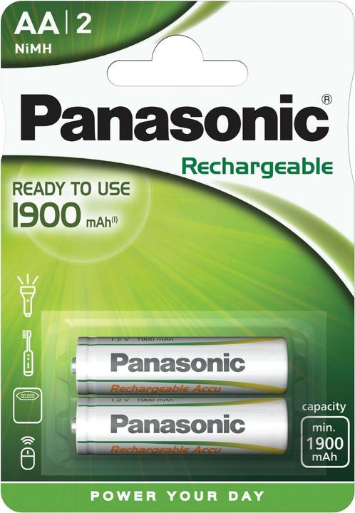 Actual product image Panasonic Rechargeable (1 pcs., AA, 1900 mAh)