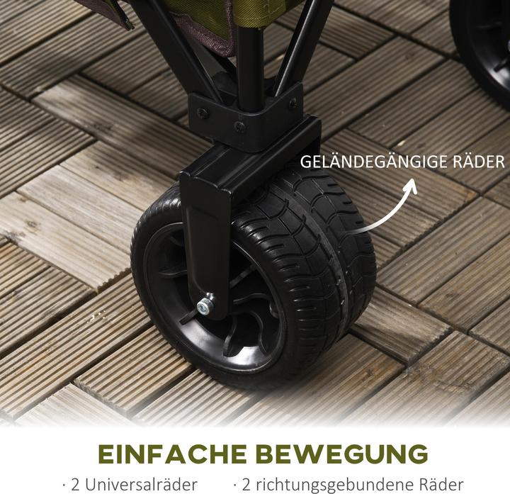 Produktbild Outsunny Bollerwagen mit Seitentasche (100 kg)