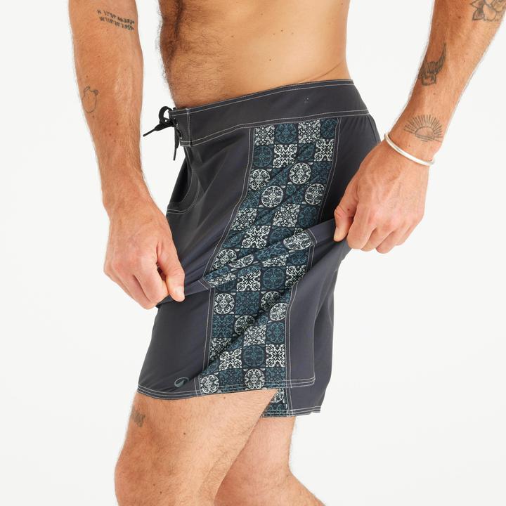Immagine prodotto Olaian Boardshorts Herren lang 500 Arch Taow 19" schwarz (44)