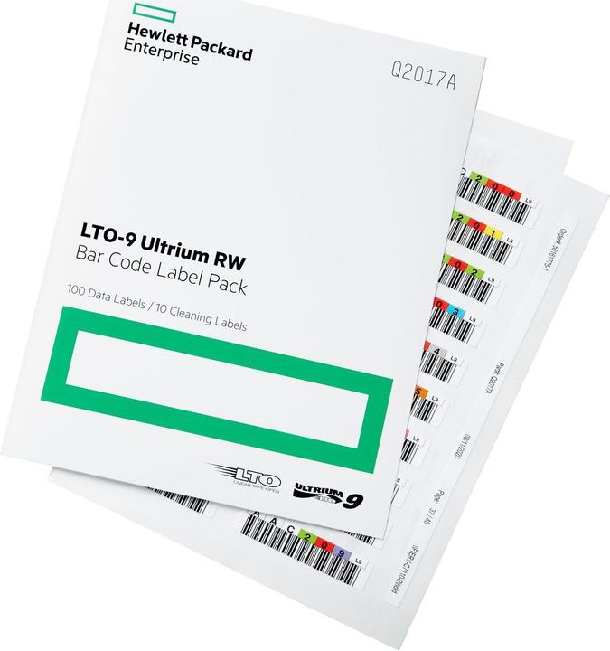 Produktbild HP Barcode-Etiketten Q2017A, LTO 9, Ultrium, 110 Etiketten, wiederbeschreibbar