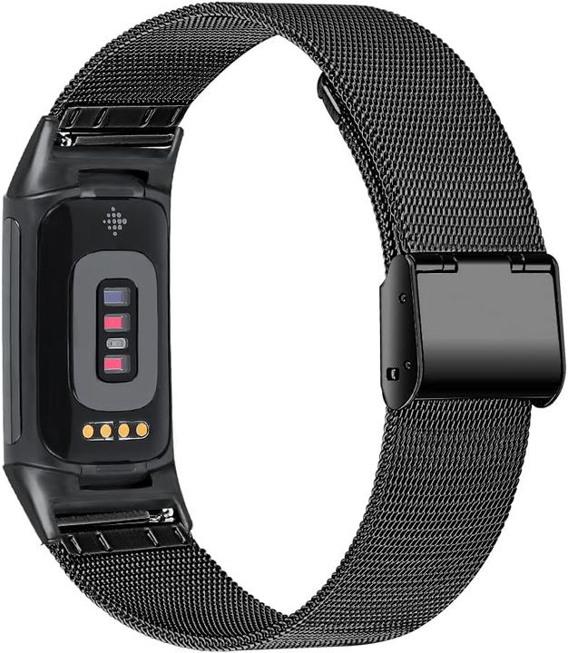 Actual product image PhoneLook Milanaise bracelet made of steel in (size S) (Aluminium, Fitbit Charge 5)
