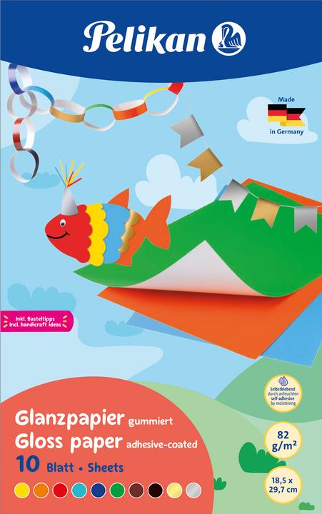 Produktbild Pelikan Glanzpapier gummiert (150 g/m², 10 x)