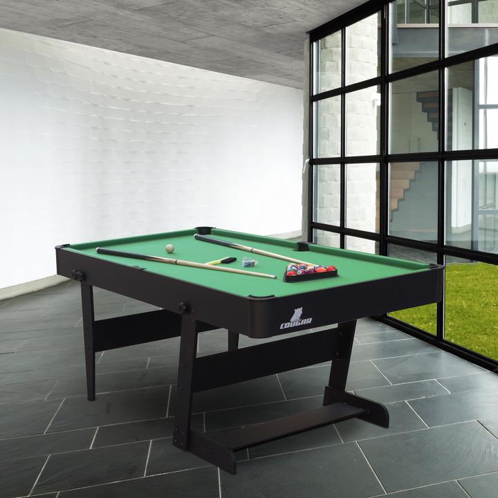 Image du produit Cougar Table de billard pliable Hustle L (144 x 68 cm)