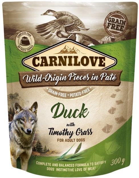Immagine prodotto Carnilove Cane adulto Pouch Paté Anatra & Timothy Grass (Adulto, 1 pz., 300 g)