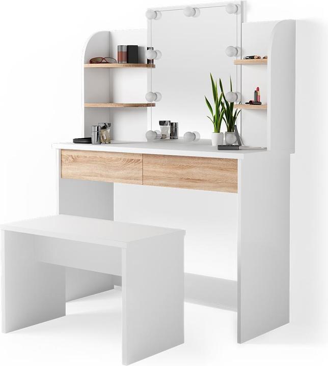 Produktbild Vicco Charlotte mit Hocker und Beleuchtung (108 x 40 x 139 cm)