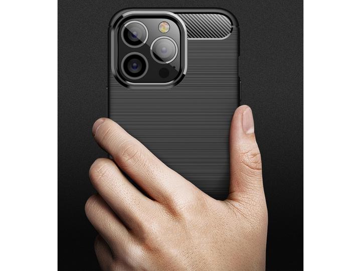 Immagine prodotto Screenguard Custodia Apple iPhone 13 Pro Max Carbon Brushed Soft TPU (Apple iPhone 13 Pro Max)
