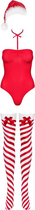 Actual product image Obsessive Kissmas Sexy Christmas Costume - Red (S/M)
