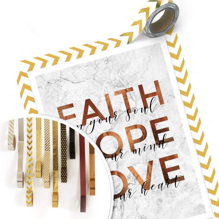 Actual product image Trenddeko Copper Optics - Faith Hope Love (40 x 50 cm)