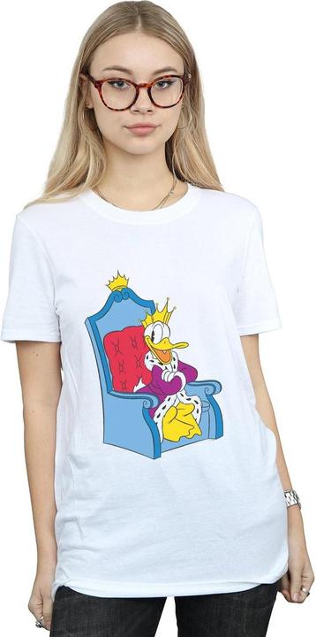 Actual product image Disney Womens/Ladies Donald Duck King Donald Cotton Boyfriend T-Shirt (L)