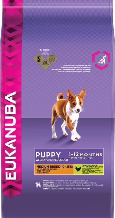 Image du produit Eukanuba Puppy Chicken Medium Breed Poulet (Junior, 1 pcs, 12000 g)