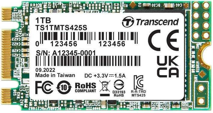 Image du produit Transcend M.2 SSD 425S (1000 Go, M.2 2242)