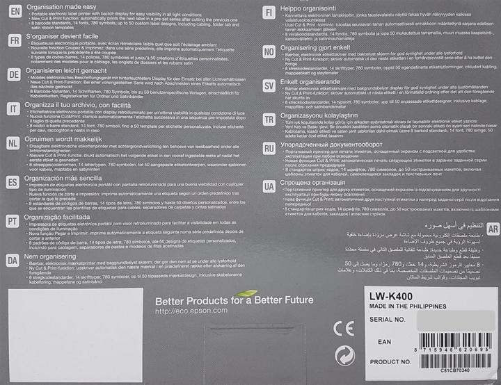Produktbild Epson LABELWORKS LW-K400 QWERTZ