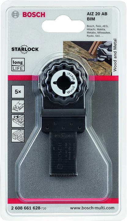 Immagine prodotto Bosch Professional Zubehör Lama per taglio a tuffo BIM AIZ 20 AB, Legno e metallo, 30 x 20 mm, confezione da 5