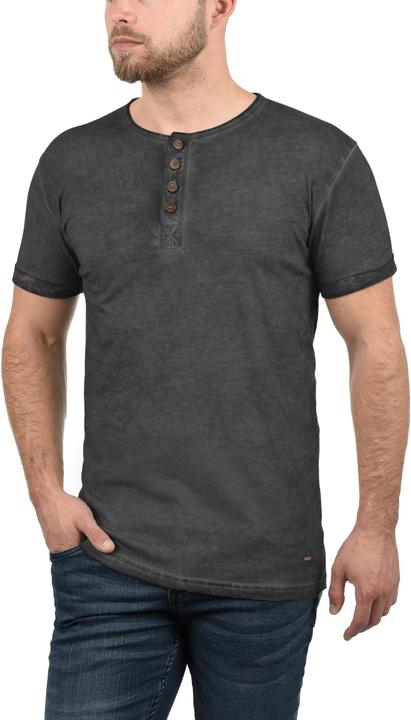Immagine prodotto Solid Tihn T-Shirt A Maniche Corte Maglietta Da Uomo Con Collo Grandad In Cotone 100% (XL)